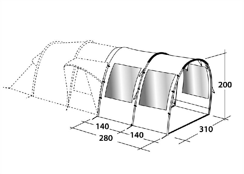 Outwell Nevada 4 Front Extension