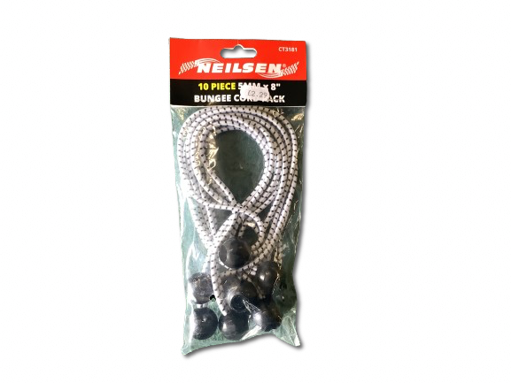 Neilsen 10 Piece Bungee Cord Pack 5MM X 8"