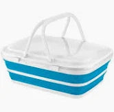 Quest Home+ Collapsible Silicone 9 Litre Picnic Basket with Ice Blocks