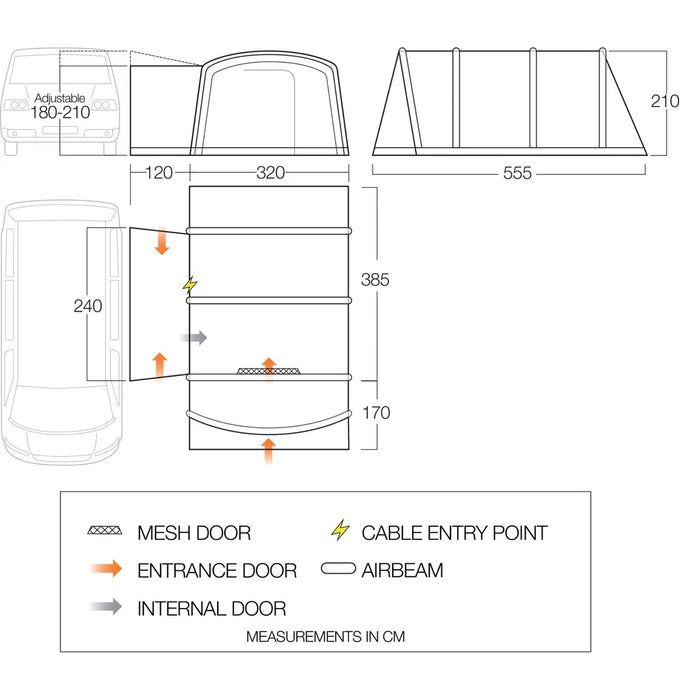 Vango Galli CC II Air Low Cloud Grey